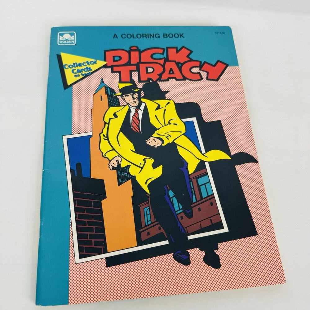 Vintage Disney Dick Tracy Coloring Book W/Collector Cards 1990 Golden Books New